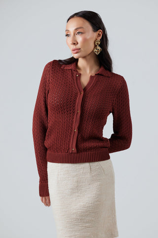 Terracotta Openwork Polo