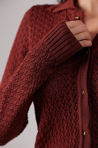 Terracotta Openwork Polo