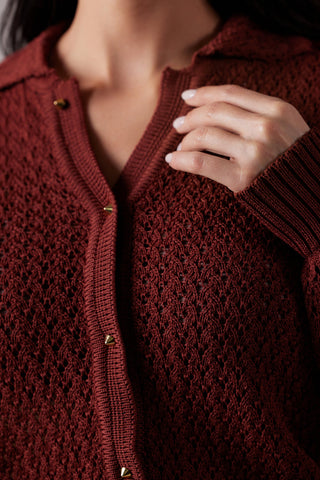 Terracotta Openwork Polo