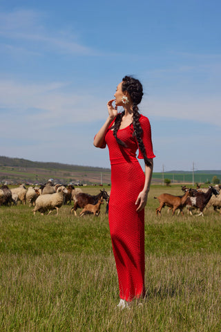Statement Openwork Dress