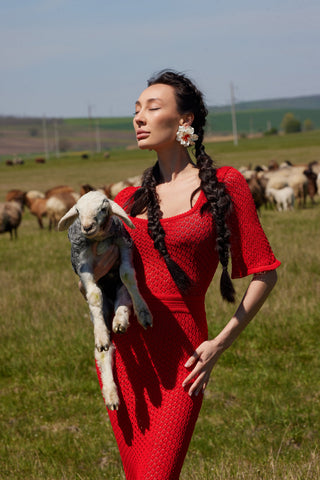 Statement Openwork Dress