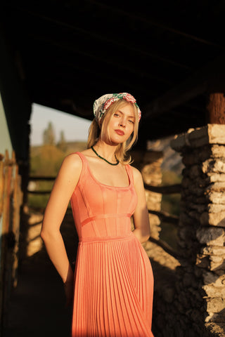 Pleated corset sundress