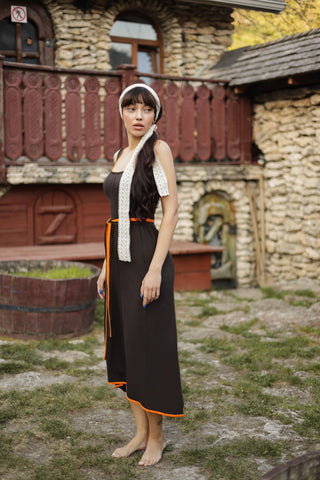 Asymmetric skirt sundress