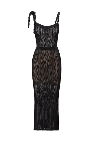 Openwork Dress with Detachable Belt