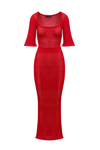 Statement Openwork Dress